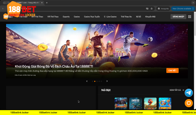 Banner trang chủ <strong>188bet</strong> 